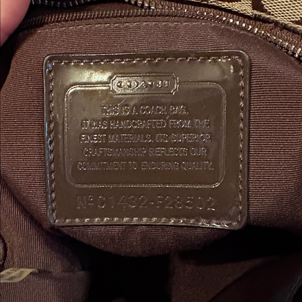Coach signature Brown and Tan Shoulder Bag - Picture 8 of 8